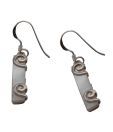 Aiva Rectangular Silver Earrings