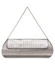 Aarna Craft Silver Vertical Striped Clutch