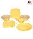 Crown Craft Yellow Dinner Set - 32 Pcs