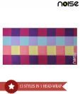 Noise Pink Checkered Woollen Strap Headwrap