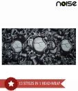 Noise Black Skull Woollen Strap Headwrap