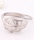 Lencia Brilliantly Leaf Motif Sterling Silver Ring