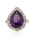 Rudhradhya Pear Shaped Sterling Silver Ring