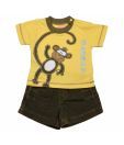 Little Kangaroos Yellow Cheeky Monkey T-Shirt & Shorts For Kids
