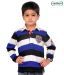 Catmoss Blue & Black Striped T-Shirt For Kids