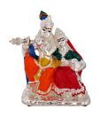 Shanti Sacred Radha Krishna Silver Coated Idol