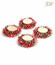 Treasure Hunt  Multi Beaded  T-lites  (Set Of 4)