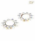 Treasure Hunt  Silver Bead Floral T-lites (Set Of 2)