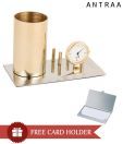 Antraa Stationery Holder Table Top Clock