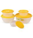 Princeware Nestable Round Containers Yellow - 5 Pieces