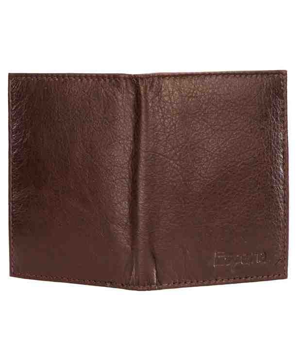 Espana Dark Brown Textured Finish Card Holder