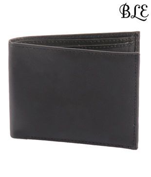 BLE Opulent Black Matt Finish Leather Wallet
