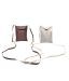 Rediscover Fashion Dark Brown & Off White Mobile Pouch Combo