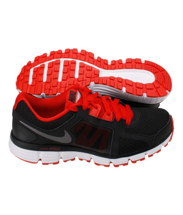 Nike Dual Fusion Black & Red Running Shoes