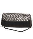 Favola Black Beads Embellished Clutch