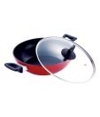Bergner Red Kadai With Lid