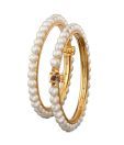 Oleva Set of Two Classy Pearl Bangles