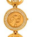 Dezine Golden Round Dial Watch