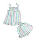 ShopperTree Multicolor Striped Girls Nightsuit For Kids