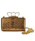 Cappucino Bronze Snake Finish Clutch