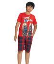 SDL by SweetDreams Blue & Red Boys Night Suit For Kids