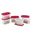 Prime Houseware Kitchen Storage Containers 5 Pcs. Set- Red