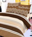 Sleepwell Tan Brown Double Bed Sheet