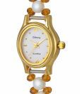 Oleva Charming White Pearl Bracelet Watch