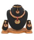 Utsavi Shimmery AD Traditional Design Necklace Set