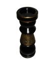 Welpro Gold & Black Wooden Candle Holder