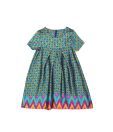 Herberto Floral Blue Satin Dress For Kids
