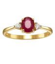 Sanskruti Ruby & Diamond Yellow Gold Ring