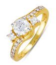 Sincere Royal Solitaire Gold Ring