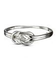 Sanskruti Diamond Studded Platinum Finish Ring