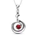 Sanskruti Platinum Finish Ruby Pendant