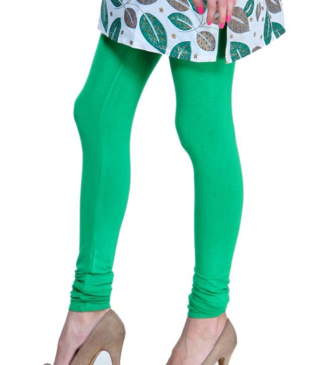 green spandex leggings