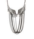 Addons Antique Silver Wings Multi Strand Neckpiece