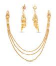 Magan Pearls Shimmering Golden Three String Necklace Set