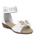 Evetoes White Bow Sandals
