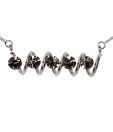 Addons Twist Pattern Rhodium Finish Pendant