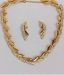 Touchstone Golden Leaf AD Glitzy Earrings