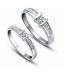 92.5 Sterling Silver Swarovski Studded Expression Couple Bands By Ziveg