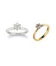 AG Golden & Silver Solitaire Couple Bands