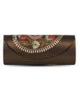 Favola Copper Embroided Clutch