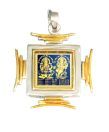 Dijyo Laxmi Ganesh Aarti Silver Yantra Pendant