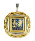 Dijyo Laxmi Ganesh Aarti Silver Flower Pendant