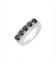 Johareez Sterling Silver Excluisve Black Ring For Men