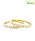 Jpearls Twisted Pearl Bangles Pair