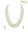 Jpearls Incredible 4 String White Pearl Set