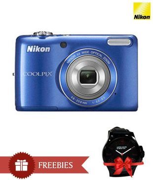 Nikon Coolpix L26 16.1 MP Point & Shoot Digital Camera (Blue)